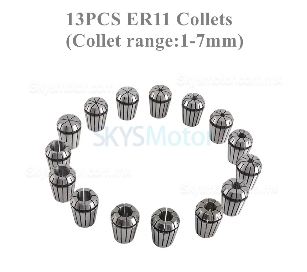 Kit de motor de husillo refrigerado por agua 1,5 kW ,110V/220V huajiang1.5 + H100-1.5C2/S2 con variadores de frecuencia, bomba de agua, 13 pinzas ER20 y soporte